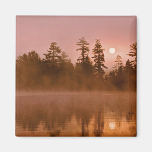 Aimant USA, New York, Adirondack Park. Lever du soleil su