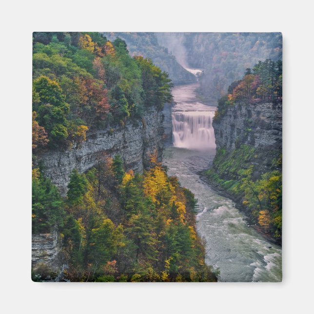 Aimant USA, New York, Letchworth State Park. Rivière et (Devant)