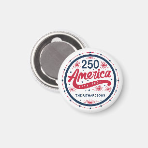 Aimant USA Rouge Blanc et Bleu 250e anniversaire de l'Amé