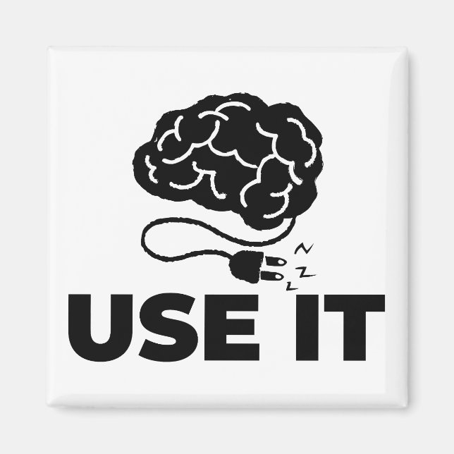 Aimant Utilisez-le - Conception de cerveau (Devant)