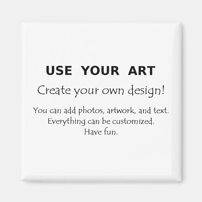 Aimant Utilisez votre art créer votre propre design uniqu (Devant)