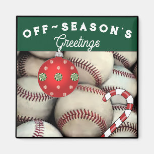 Aimant Vacances de baseball Cadeau Noël Stocking Stuffers
