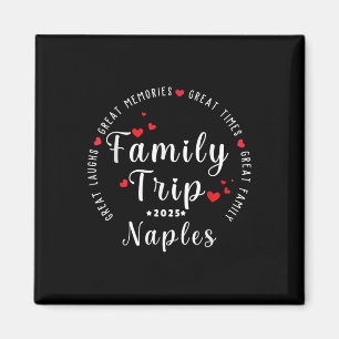 Aimant Vacances de famille à la plage de Naples 2025 asso