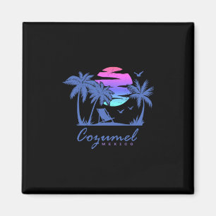 Aimant Vacances de printemps à la plage de Cozumel au Mex