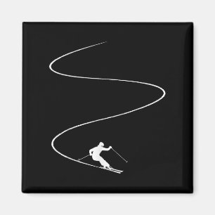 Aimant Vacances de ski Sports d'hiver - Ski Piste Ski Ski