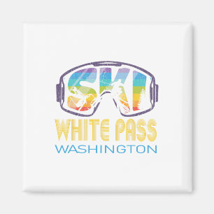 Aimant Vacances de ski White P Washington