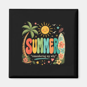 Aimant Vacances d'été drôles de soleil de plage tropicale