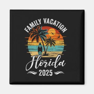 Aimant Vacances en famille 2025 Vintage Florida Summer Ma