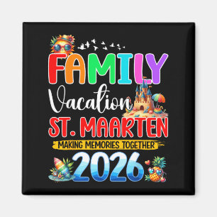 Aimant Vacances en famille à St Maarten 2026 Été Assorti