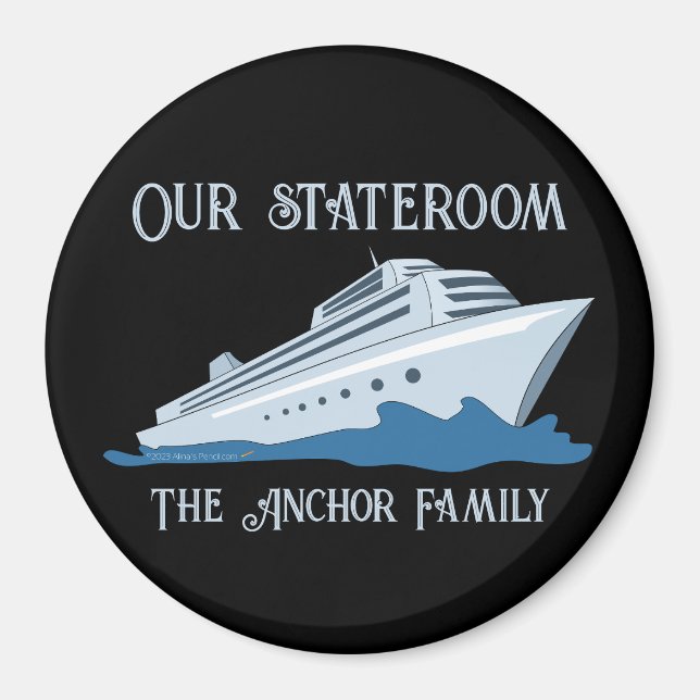 Aimant Vacances en famille Croisière Navire Marqueur de p (Devant)