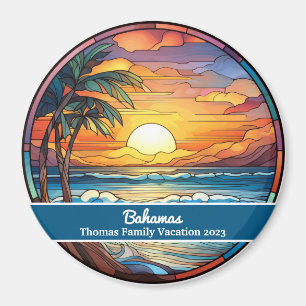 Aimant Vacances en famille personnalisées aux Bahamas Fau