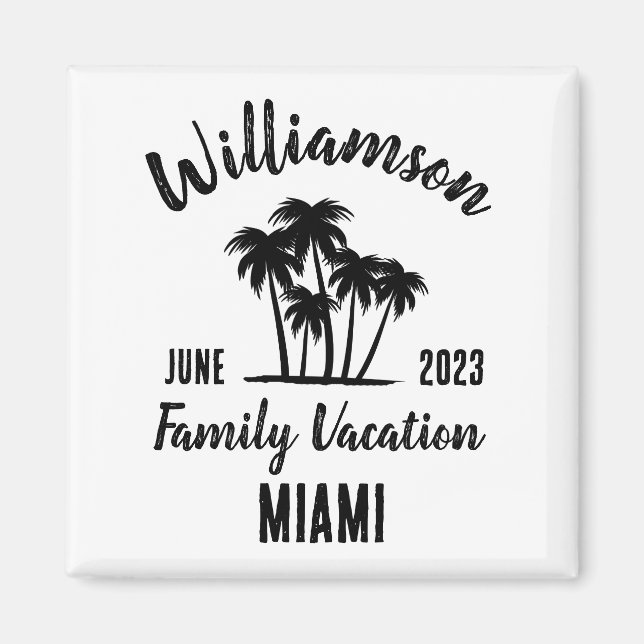 Aimant Vacances familiales personnalisées (Devant)