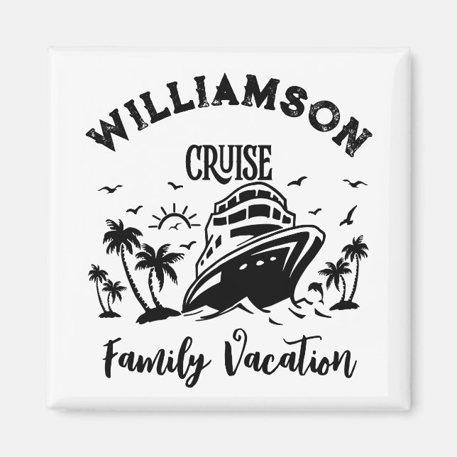 Aimant Vacances familiales personnalisées (Devant)