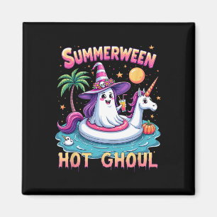 Aimant Vacances Halloween Groupe Fête Funny Summerween Wi
