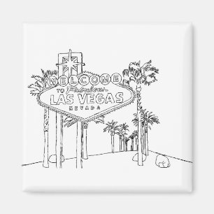 Aimant Vacances Las Vegas Dessin Vacances Art Voyage