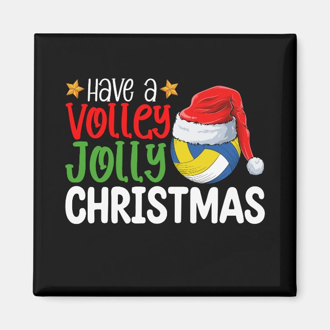 Aimant Vacances Volley Jolly Noël Volleyball (Devant)