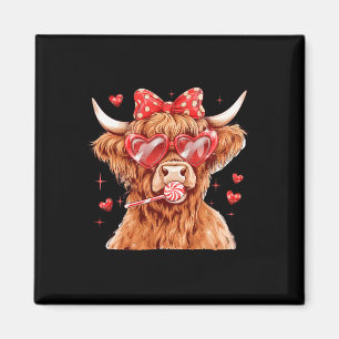 Aimant Vache Rétro Saint Valentin Coquette Mignonne Saint