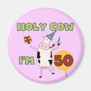Aimant Vache sainte je suis 50 T-shirts et cadeaux