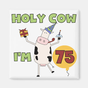 Aimant Vache sainte je suis 75 T-shirts et cadeaux