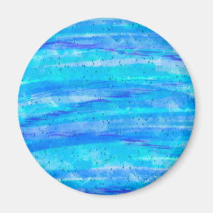 Aimant Vagues Abstraites Bleues Aqua