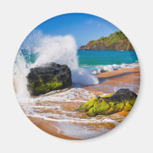 Aimant Vagues se brisant sur la plage, Hawaï