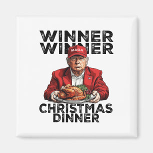 Aimant Vainqueur de Trump Dîner de Noël Père Noël A
