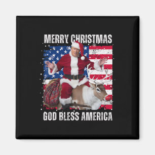 Aimant Vainqueur du dîner de Noël Père Noël Trump Ugly Sw
