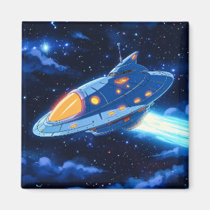 Aimant Vaisseau spatial extraterrestre de dessin animé