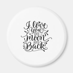 Aimant Valentine Art Je T'Aime À La Lune