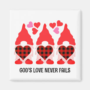 Aimant VALENTINE GNOMES L'amour n'échoue jamais