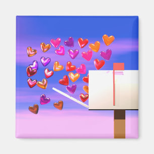 Aimant Valentine Heart Mail