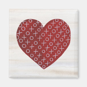 Aimant Valentine rustique   étreint et embrasse le coeur