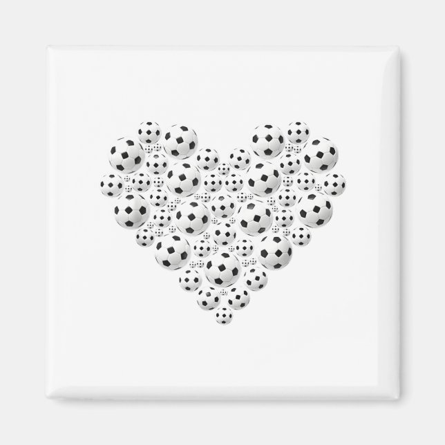 Aimant Valentine Soccer Heart Drip Srt Love Valentines Da (Devant)