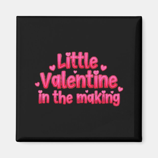 Aimant Valentines Day Pregnancy Announcement Little Valen (Devant)