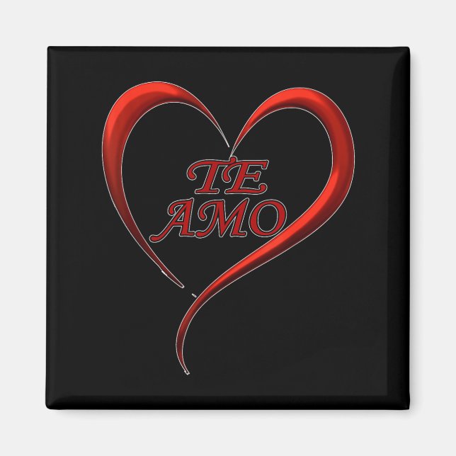 Aimant Valentines Day Te Amo Spani-shirt  (Devant)