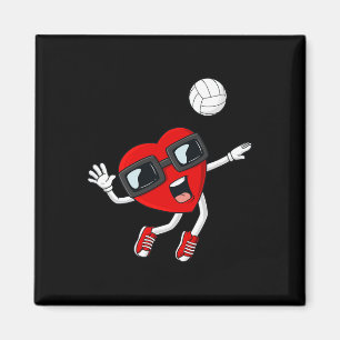 Aimant Valentines Jour Coeur Volleyball Amusants Garçons 
