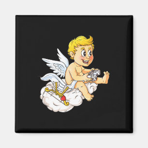 Aimant Valentines Jour Cupid Vidéo Gamer Contrôleur Garço