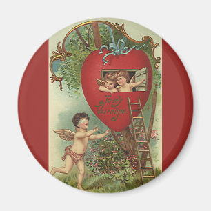 Aimant Valentines vintages de l'État de Victoria Journée 