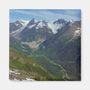 Aimant Vallée sculptée par les glaciers de l'Alaska