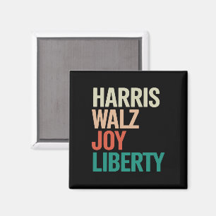 Aimant Valse Rétro Harris 2024 Harris Walz Joie Liberté