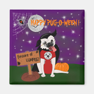 Aimant Vampug : Vampire Carlin Halloween Réfrigérateur Ma