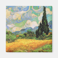 Van Gogh Champ de blé w Cyprès à Haute Galline