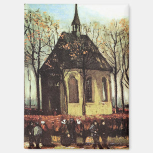 Aimant Van Gogh - Congrégation quittant l'église réformée