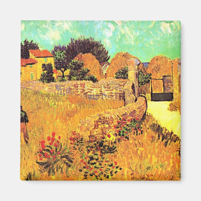 Aimant Van Gogh - Ferme en Provence (Devant)