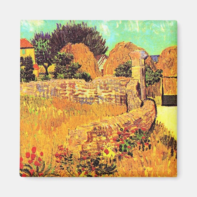 Aimant Van Gogh - Ferme en Provence (Devant)