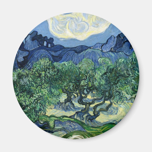 Aimant Van Gogh La peinture paysagère des oliviers (Devant)