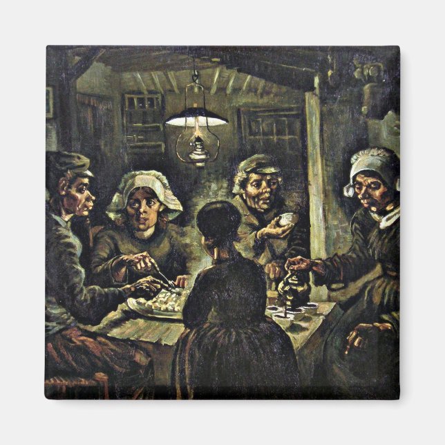 Aimant Van Gogh - Les mangeurs de pommes de terre (Devant)