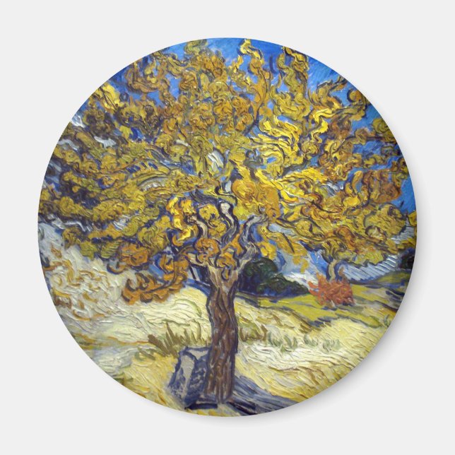 Aimant Van Gogh Mulberry Tree Art impressionniste (Devant)