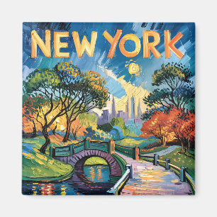 Aimant Van Gogh New York Central Park peinture à l'huile 