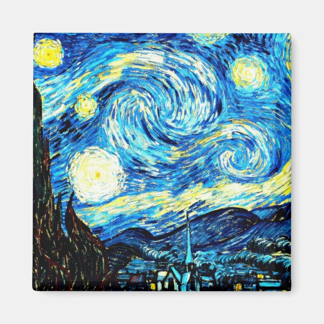 Aimant Van Gogh : Nuit étoilée (Devant)
